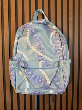 Hawaiian Light Blue Floral Rope-Print Women's Backpack